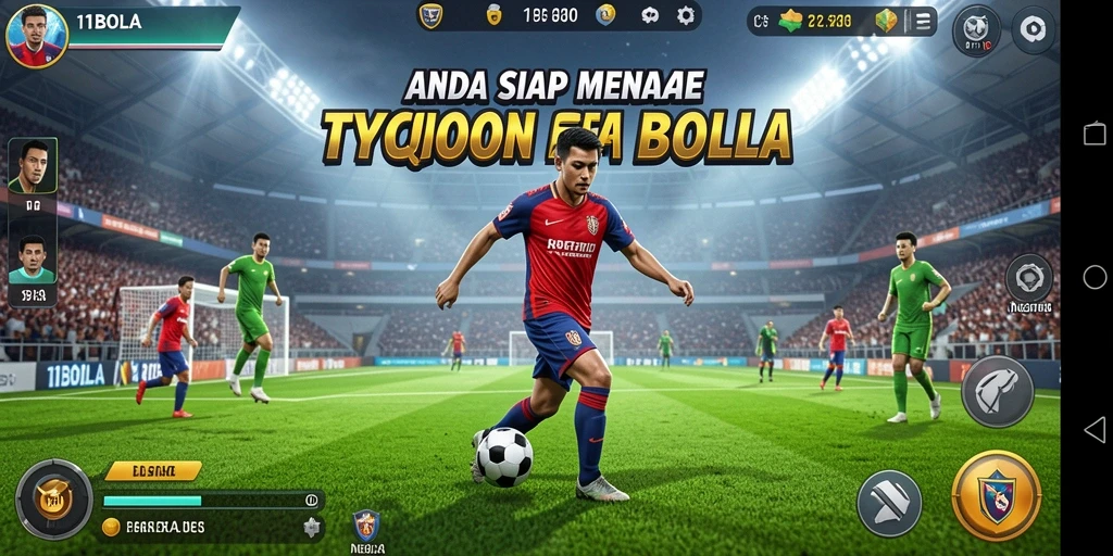 Gameplay Tycoon di 11BOLA dengan pengelolaan klub yang menarik.