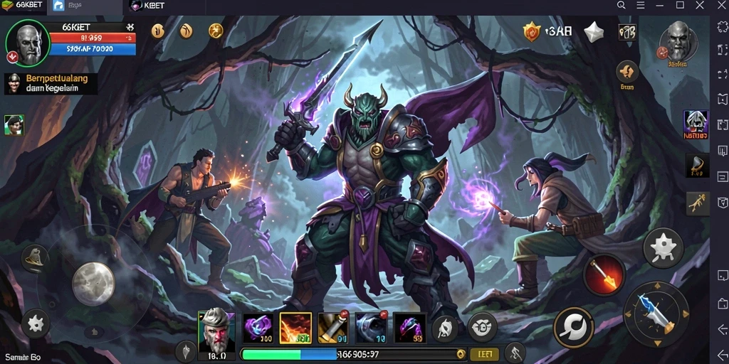 Screenshot menampilkan adegan menegangkan dari 66KBET dengan hantu yang menyeramkan.