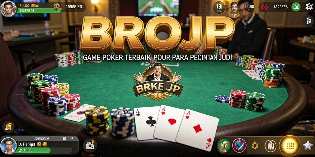 Tampilan menarik dari gameplay Poker di BROJP.