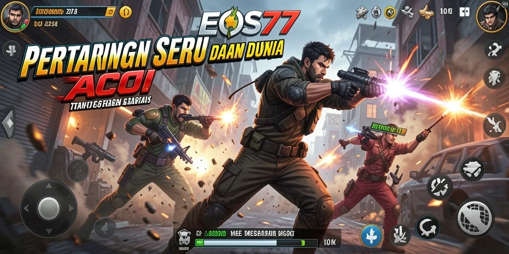 Tangkapan layar gameplay penuh aksi di EOS77.
