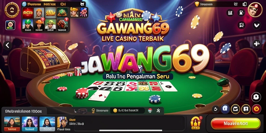 Tampilan menarik gameplay Live Casino di GAWANG69 yang mendebarkan.