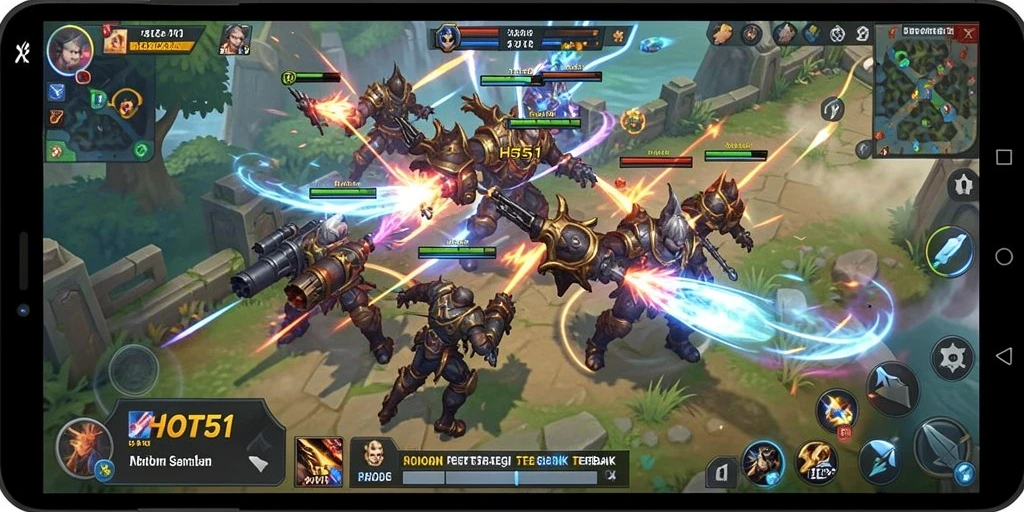 Tampilan gameplay HOT51 dengan strategi pertempuran yang mendalam.