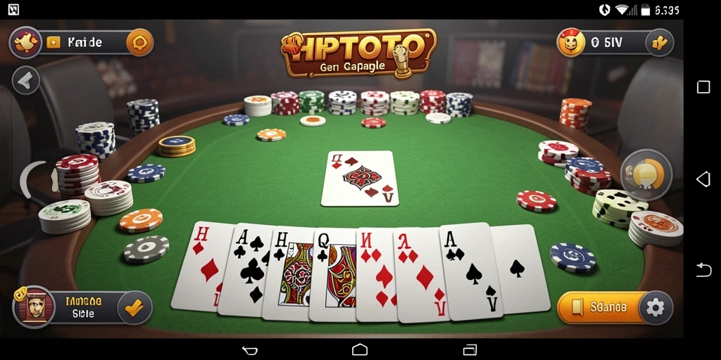 Screenshot gameplay HPTOTO yang menampilkan keseruan bermain Gaple.