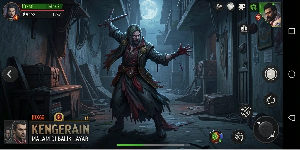Tampilan gameplay menyeramkan dari IDX66 yang penuh ketegangan.
