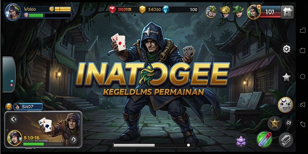 Tampilan gameplay menegangkan dari INATOGEL yang penuh kegelapan.