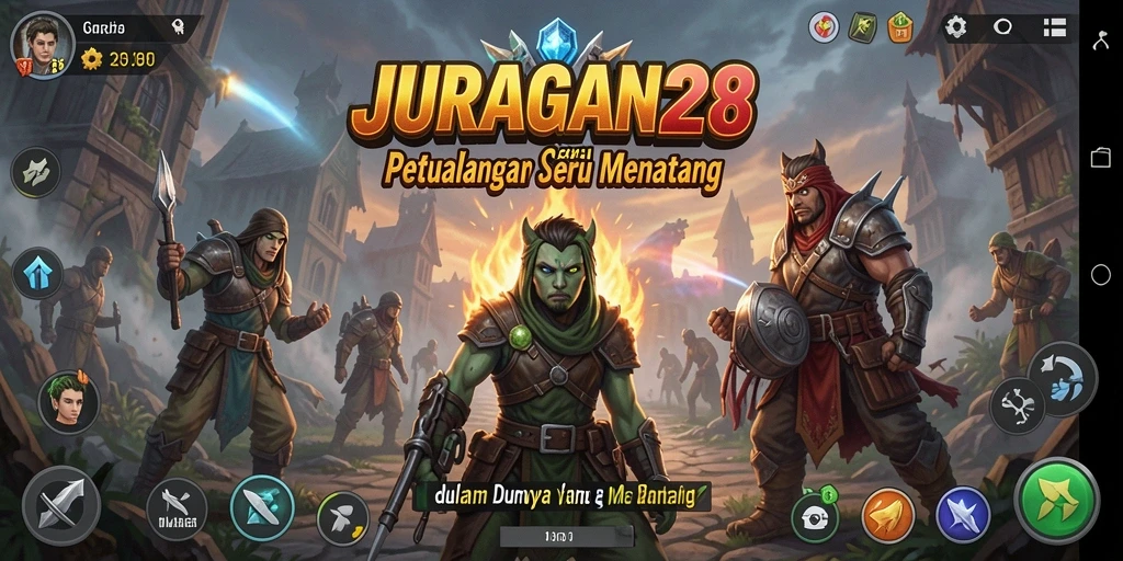 Tangkapan layar JURAGAN28 menampilkan aksi petualangan yang mendebarkan.