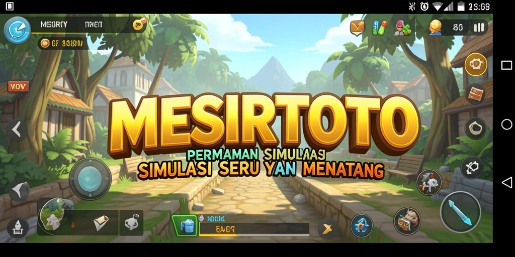 Tangkapan layar utama MESIRTOTO menampilkan gameplay simulasi yang seru.