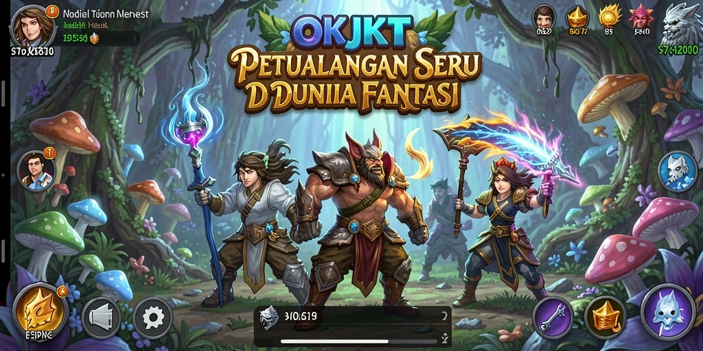 Tampilan gameplay menarik dari OKJKT dengan petualangan seru.