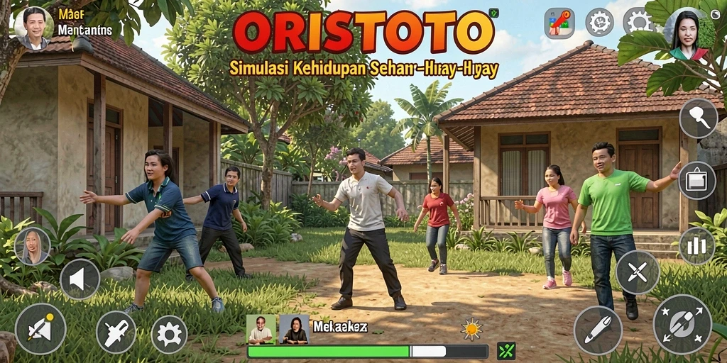 Tampilan menarik dari gameplay ORISTOTO yang seru dan interaktif.