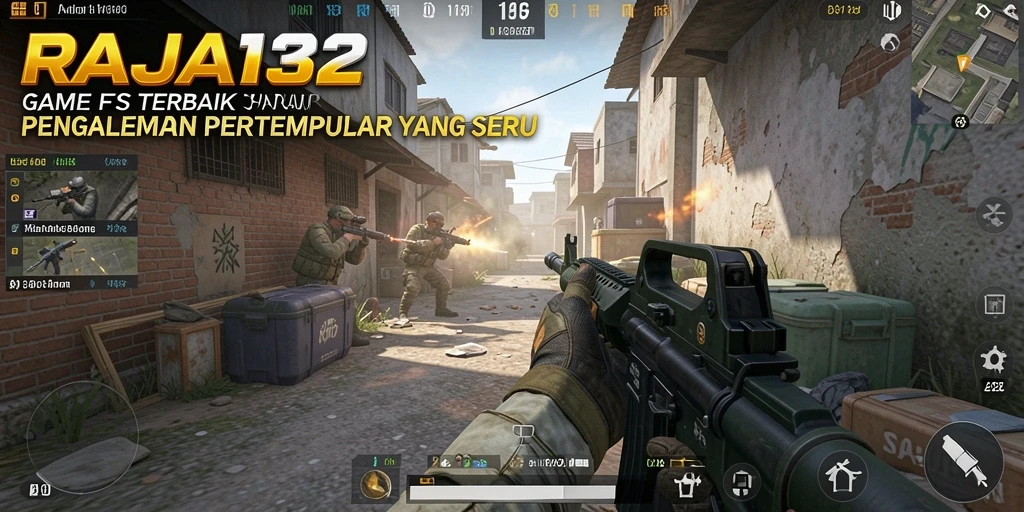 Tampilan menarik dari gameplay RAJA132 yang penuh aksi FPS.