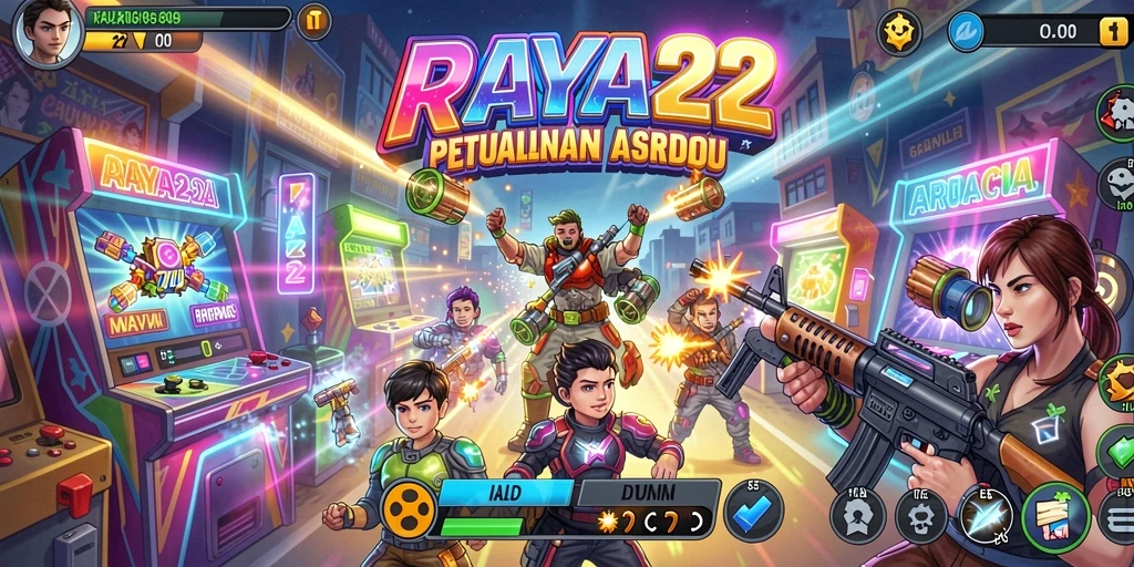 Tampilan gameplay RAYA22 yang penuh aksi dan tantangan seru.