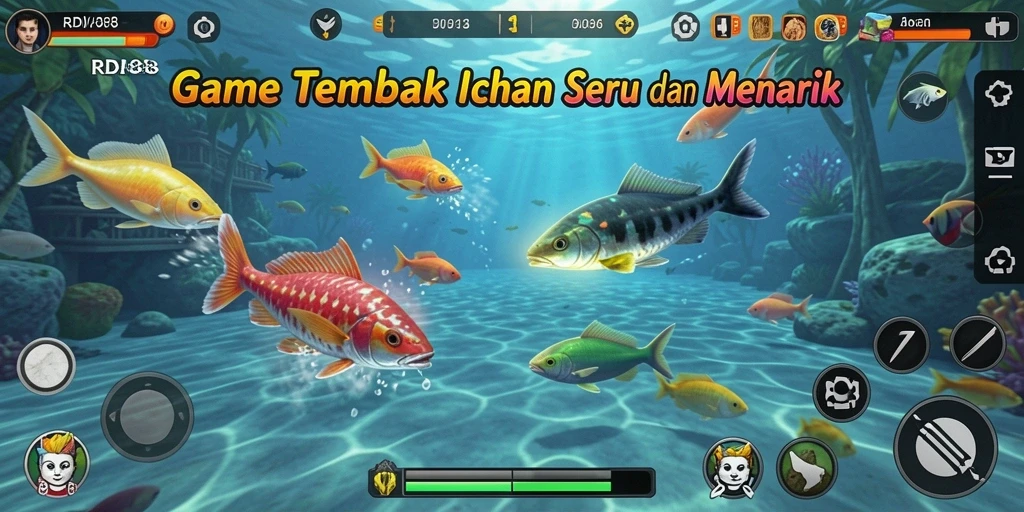 Tangkapan layar RDI88 menampilkan aksi bermain Tembak Ikan yang seru.
