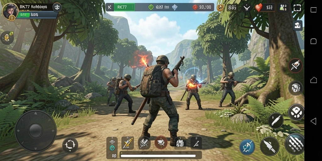Tampilan gameplay simulasi di RK77 yang mendalam dan menarik.