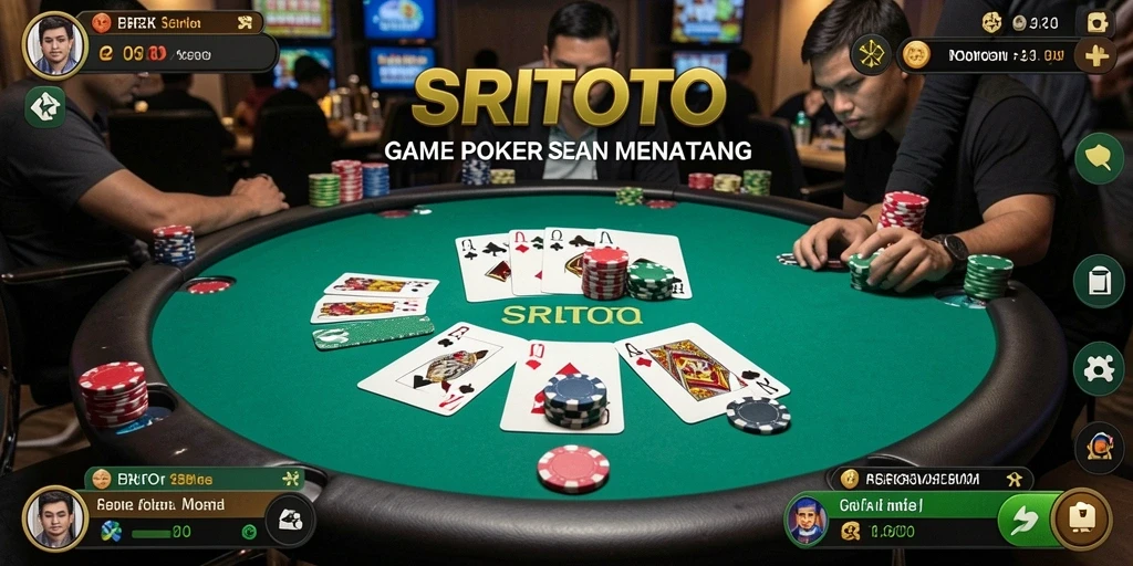 Screenshot gameplay SRITOTO menampilkan keseruan bermain Poker online.